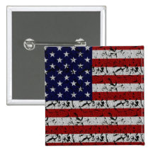 Patriotische Amerikaner USA-Flagge von Vereinigten Button