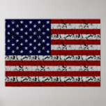 Patriotische Amerikaner USA-Flagge von Vereinigten Plakat