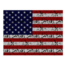Patriotische Amerikaner USA-Flagge von Vereinigten Postkarten