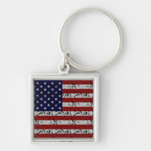 Patriotische Amerikaner USA-Flagge von Vereinigten Schlüsselbänder