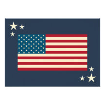 Patriotische Flagge-Einladungen
