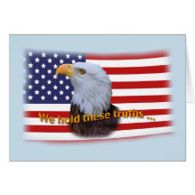 Patriotische Karte mit Eagle und US-Flagge