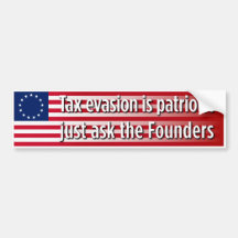 Patriotische Steuerflucht Autoaufkleber