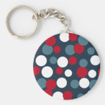 Patriotische Tupfen Keychain Schlüsselanhänger