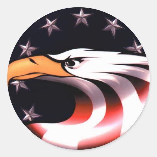 Patriotischer Adler mit US Flagge-Aufklebern