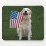 Patriotischer Hund Mousepad