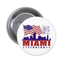 Patriotischer Knopf Miamis Florida Buttons