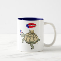 Patriotischer Schildkröte- und Schneckebecher! Kaffee Haferl