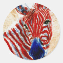 Patriotischer Zebra-Aufkleber