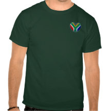 Patriotisches Herz Südafrika Tshirts