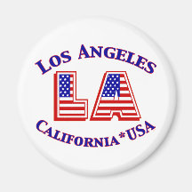 Patriotisches Logo Los Angeless USA Kühlschrankmagnet