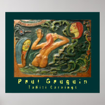 Paul Gauguin: TahitiCarvings Plakat