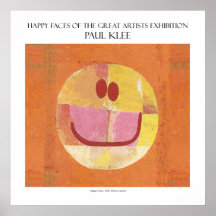 Paul klee glückliches Gesichtsplakat 11" x11 "