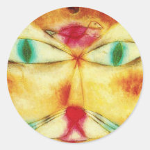 Paul Kleekatzen-und -vogel-Aufkleber