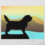 PBGV Hund durch das Meer Flyer Druck