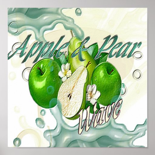 pearandapplewave plakate