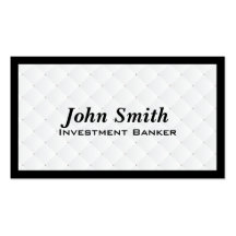 Pearl Quilt Investment Banker Business Card