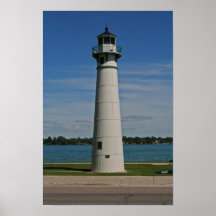 Peche Insel-Strecken-Licht-Plakat
