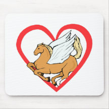 Pegasus-Herz Mousepads