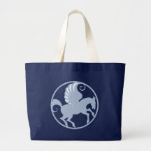 Pegasus im Kreis in circle Einkaufstasche