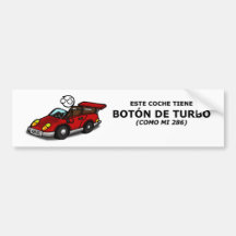 Pegatina de coche - botón de turbo pegatina de parachoque