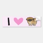 Pekingese Liebe (Welpe geschnitten) Auto Sticker