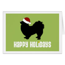 Pekingese Weihnachtsmannmütze karten
