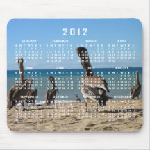 Pelikan-Strand-Gammler; Kalender 2012 Mauspad