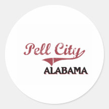 Pell Stadt-Alabama-Stadt-Klassiker Runde Sticker