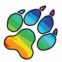 Pelzstolz-Regenbogen-Tatzen-Skulptur Fotofiguren