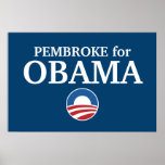 PEMBROKE für Obama-Gewohnheit Ihre Stadt personali Posterdrucke