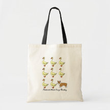 Pembroke-WaliserCorgi, der Enten in Herden lebt Tasche