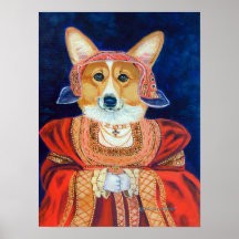 Pembroke-Walisercorgi-Plakat-Druck