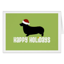 Pembroke-Walisercorgi-Weihnachtsmannmütze karten