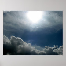 Pendleton-Strahlen und flaumige Wolken Plakat