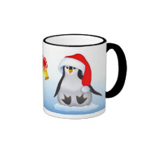 Penguin in der Weihnachtsmannmütze Tasse