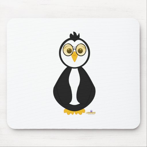 Penguin-Nerd mit Gläsern Mousepad