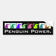 Penguin-Powerstoßaufkleber Autoaufkleber