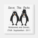 Penguin Save the Date, der Mitteilung Wedding ist Magnete