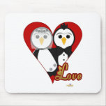 Penguins, die Herz-Liebe Wedding sind Mauspad