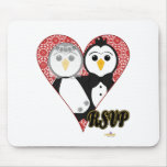 Penguins, die Spitze-Herz UAWG Wedding sind Mousepads
