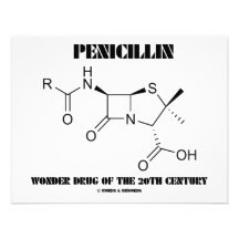 Penicillin-Wunder-Droge des 20. Jahrhunderts Individuelle Ankündigskarten