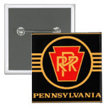 Pennsylvania-Eisenbahn-Logo, Schwarzes u. Gold Buttons