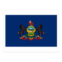 Pennsylvania-Flaggen-Postkarte