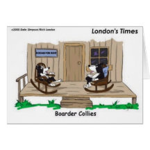 Pensionierte GrenzCollies-lustige Offbeat Cartoon- Karten