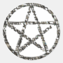 Pentagramme Runde Aufkleber