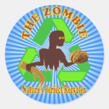 Perfekter der Recycler-Entwurf der Zombie-Natur Aufkleber