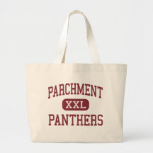 Pergament - Panther - hoch - Pergament Michigan Einkaufstaschen