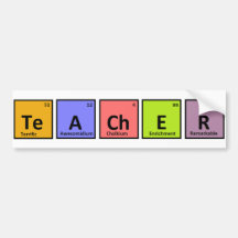 Periodensystem-Lehrer-Anerkennung Autosticker