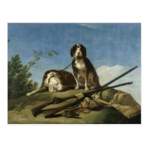 Perros en traílla Postkarte